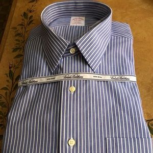 Button Down Long Sleeved Blue with White Stripe